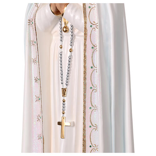 Statua Madonna di Fatima resina vuota 85 cm dipinta a mano 7