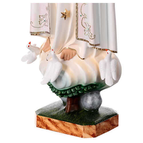Statua Madonna di Fatima resina vuota 85 cm dipinta a mano 9