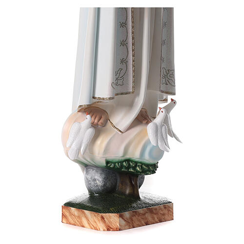 Imagem Nossa Senhora de Fátima resina vazia 85 cm pintada à mão 7