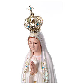 Statua Madonna di Fatima resina vuota dipinta a mano 100 cm