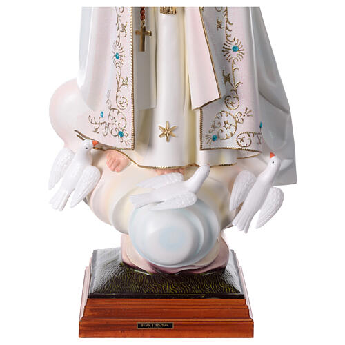 Statua Madonna di Fatima resina vuota dipinta a mano 100 cm 9