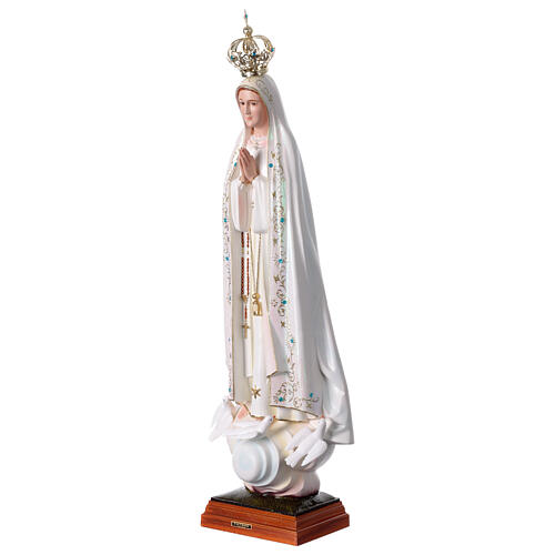 Imagem Nossa Senhora de Fátima resina vazia pintada à mão 100 cm 4