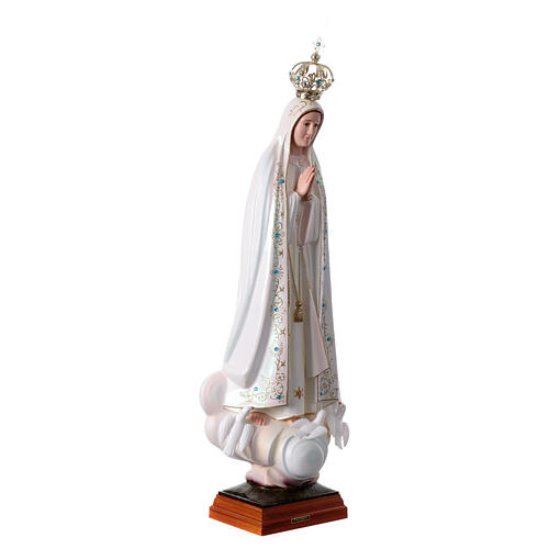 Imagem Nossa Senhora de Fátima resina vazia pintada à mão 100 cm 7