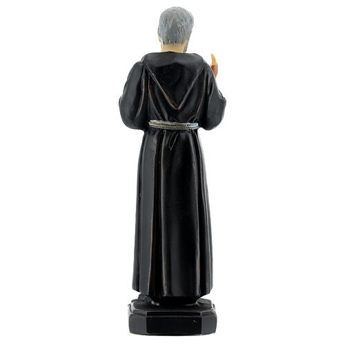Padre Pio with hand on the heart resin statue 12 cm 4