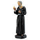 Padre Pio with hand on the heart resin statue 12 cm s2
