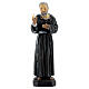 Estatua Padre Pío mano en el corazón resina 12 cm s1