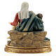 Statua Pietà michelangiolesca a colori resina 13 cm s4