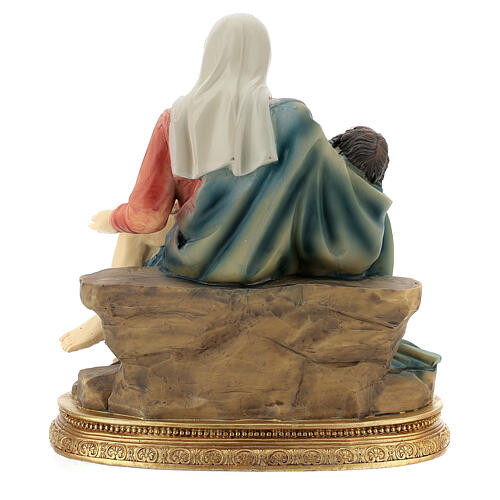 Vatican Pietà with golden base resin statue 21 cm 4
