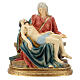 Pietade Vaticana base dourada imagem resina 21 cm s1