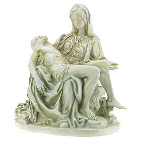 Pietà Michelangelo effetto marmo statua resina 19 cm