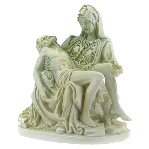 Estatua Piedad Vaticana color mármol resina 9 cm 2