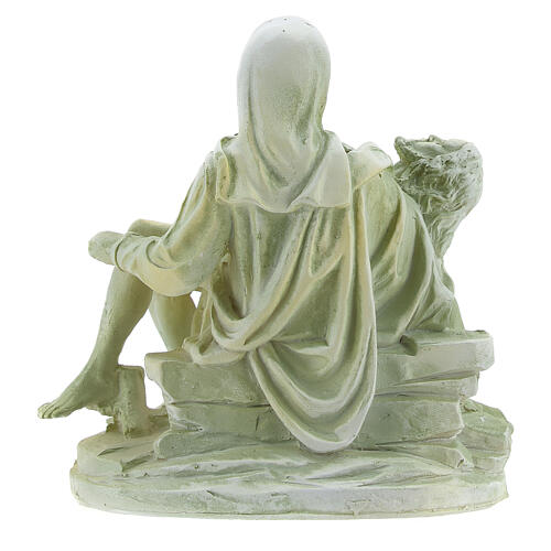 Estatua Piedad Vaticana color mármol resina 9 cm 4