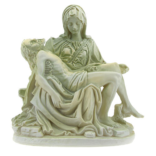 Statue Pietà couleur marbre résine 9 cm 1