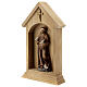 Statue Franz von Assisi mit Vögeln in Hütte aus Holz, 25x15 cm s2