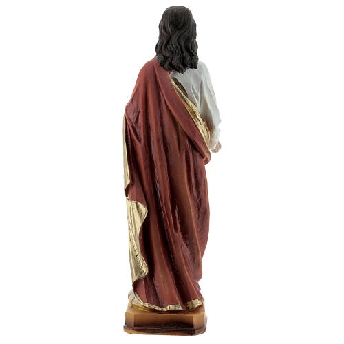 Figura Jezus Święte Serce wykończenie kolor złoty żywica 20 cm 4