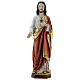 Gesù Sacro Cuore bianco rosso oro statua resina 30 cm s1