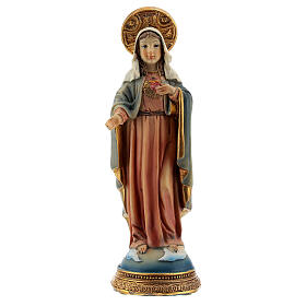Sagrado Corazón María base cielo estatua resna 11 cm