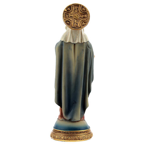 Sacro Cuore Maria base cielo statua resina 11 cm 4