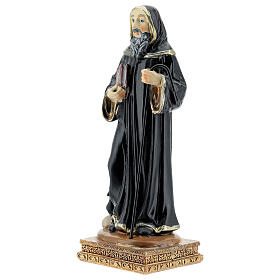Saint Benoît de Nursie livre Règle statue résine 13 cm