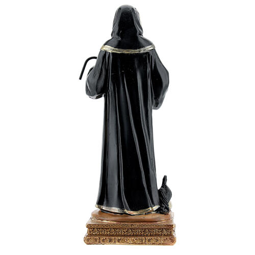 Święty Benedykt z Nursji księga Reguła, figurka z żywicy 13 cm 4