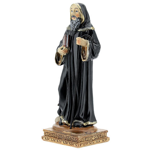 St Benedict of Nursia statue with Rule book resin 13 cm 2