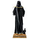 San Benito de Nursia vestidos negros cuervo estatua resina 32 cm s5