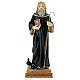 Statue of St Benedict of Nursia black robes crow resin 32 cm s1