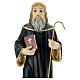 Statue of St Benedict of Nursia black robes crow resin 32 cm s2