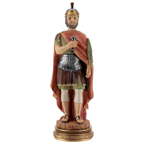 Statue aus Harz St. Kosmas in römischen Gewändern, 22 cm 1