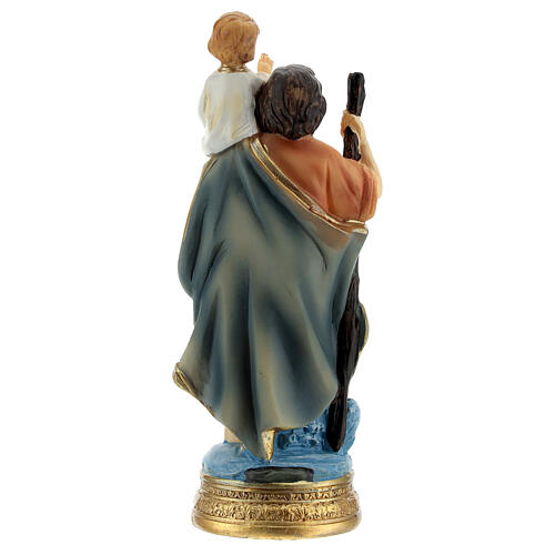 Statue Heiliger Christophorus, aus Kunstharz, 12 cm  4