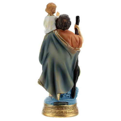 San Cristoforo con Bambino statua resina 12 cm 4