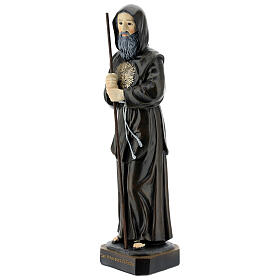 Statue of St Francis of Paola with staff in resin 30 cm