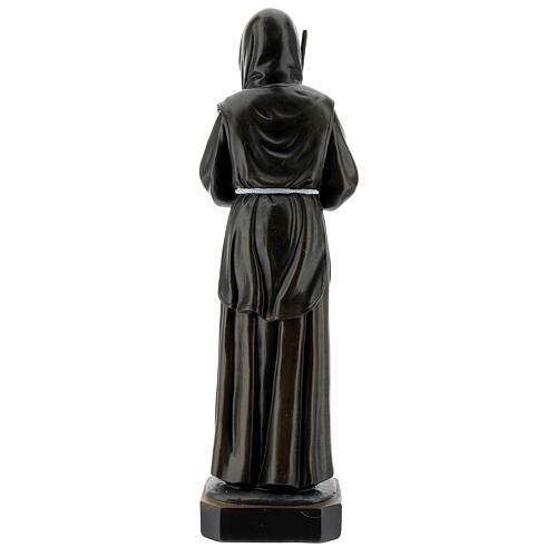 Statue of St Francis of Paola with staff in resin 30 cm 4