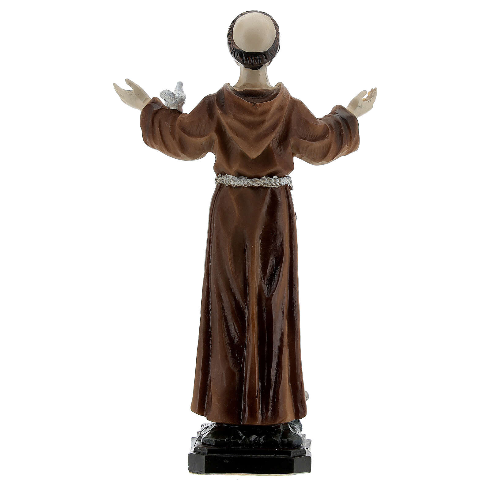 St. Francis of Assisi with dove resin statue 12 cm online sales on HOLYART.co.uk