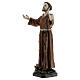Saint François Assise colombe sur bras statue résine 12 cm s2