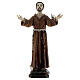 San Francesco Assisi colomba sul braccio statua resina 12 cm s1