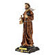 St Francis statue with doves wooden cross in resin 20 cm s2