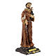 St Francis statue with doves wooden cross in resin 20 cm s3