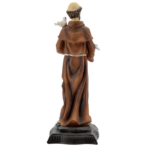 St. Francis of Assisi with doves resin statue 29x11 cm 4
