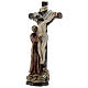 Statue aus Harz Franz von Assisi mit Jesus Christus am Kreuz, 15 cm s2