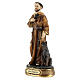 St Francis statue with cross wolf in resin 13 cm s2