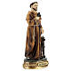 St Francis statue with cross wolf in resin 13 cm s3