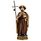 Estatua San Jaime Apóstol sombrero peregrino resina 12 cm s1