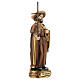 Estatua San Jaime Apóstol sombrero peregrino resina 12 cm s3