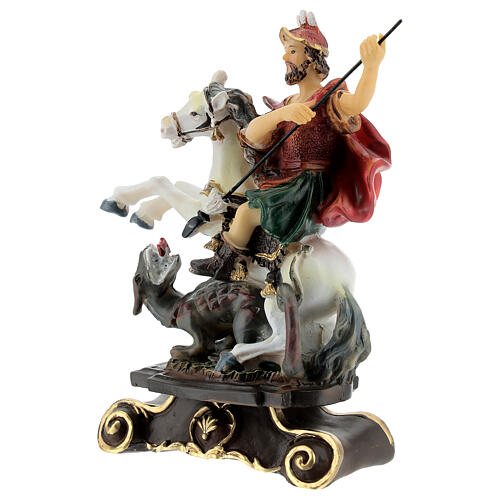 St. George with dragon resin statue 14 cm 2