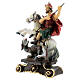 St George and the Dragon statue baroque base resin 14 cm s2
