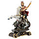St George and the Dragon statue baroque base resin 14 cm s3