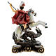 St George and the Dragon statue baroque base resin 14 cm s4