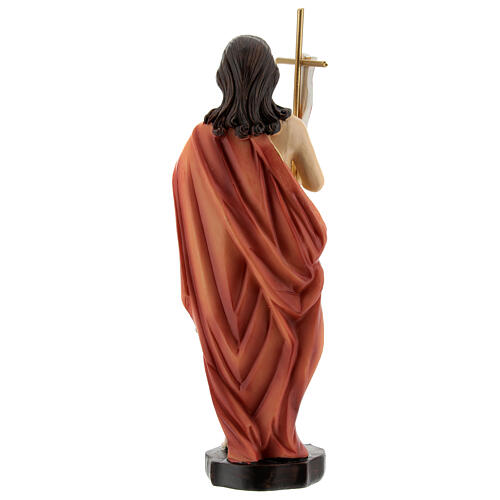 San Juan Bautista cordero estatua resina 15 cm 4