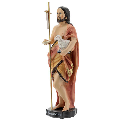 Estatua San Juan Bautista Ecc Agnus Dei resina 20 cm 2